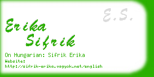 erika sifrik business card